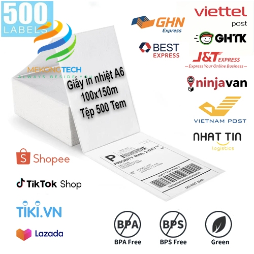 Giấy in nhiệt khổ a6 được nhiều đơn vị vận chuyển tin dùng để in đơn hàng online ngành logistic